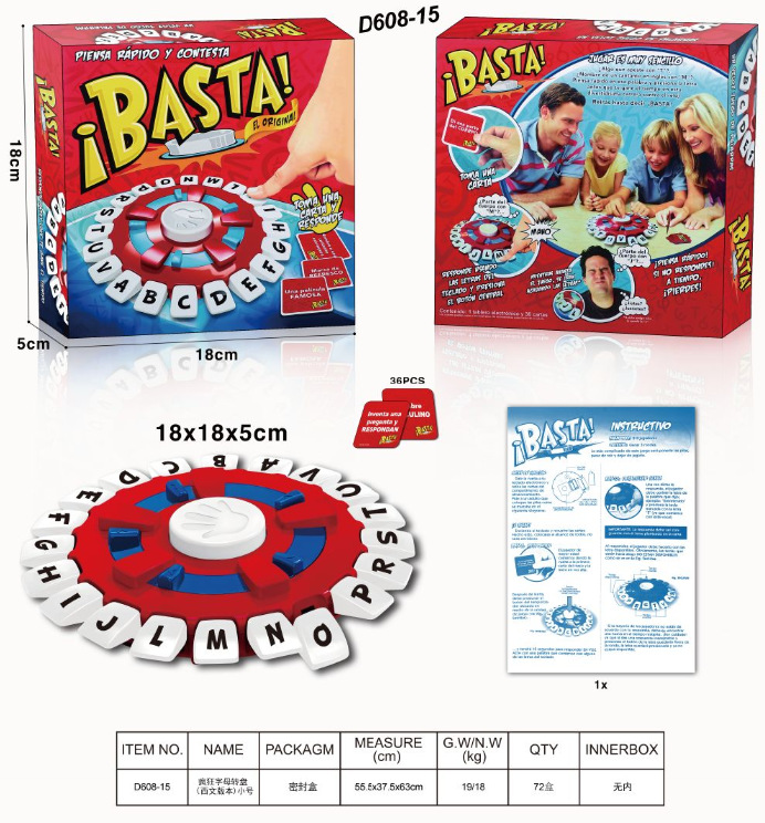 Juego de Mesa de Letras Locas para Niños Plástico Interactivo Educativo
