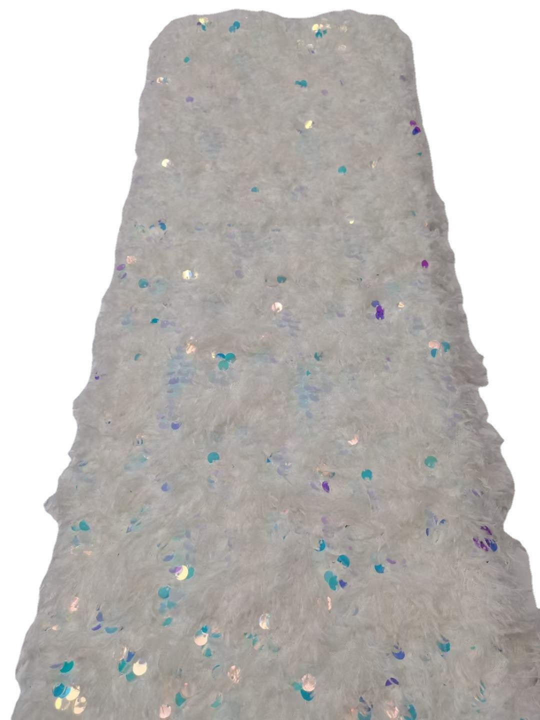 Nuevo xiangfei terciopelo bordado pieza de lana tela Otoño e Invierno vestido falda lentejuelas tridimensional encaje tela laceJX3001