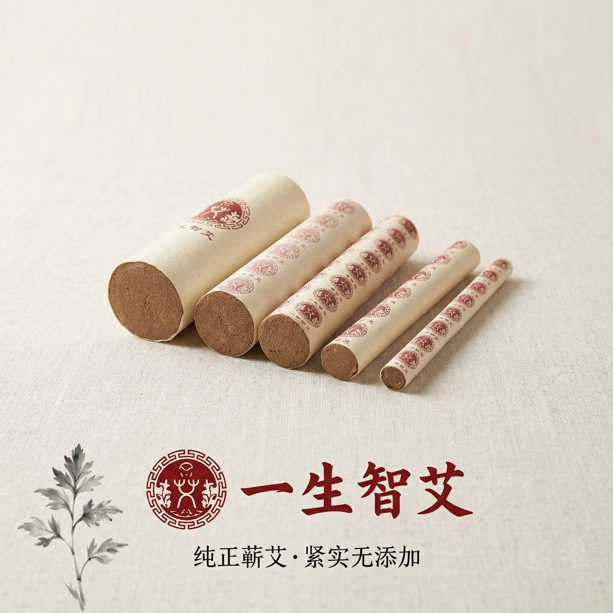 Directly Supplied from the Manufacturer, Pure Qi Moxa Sticks, Hand-Rolled for Open Flame Moxibustion, Suitable for Home Health Use, with a Clear and Refreshing Moxibustion Sensatio