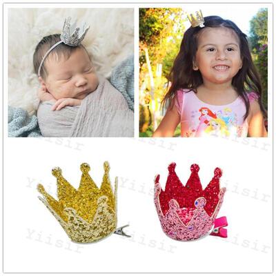 婴儿发带格利特双面皇冠儿童发饰宝宝发带女童头饰百天周岁金发夹