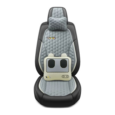 New Model Car Seat Cushion, Full – Universal seat cover - sky-cloud-gray-standard-edition