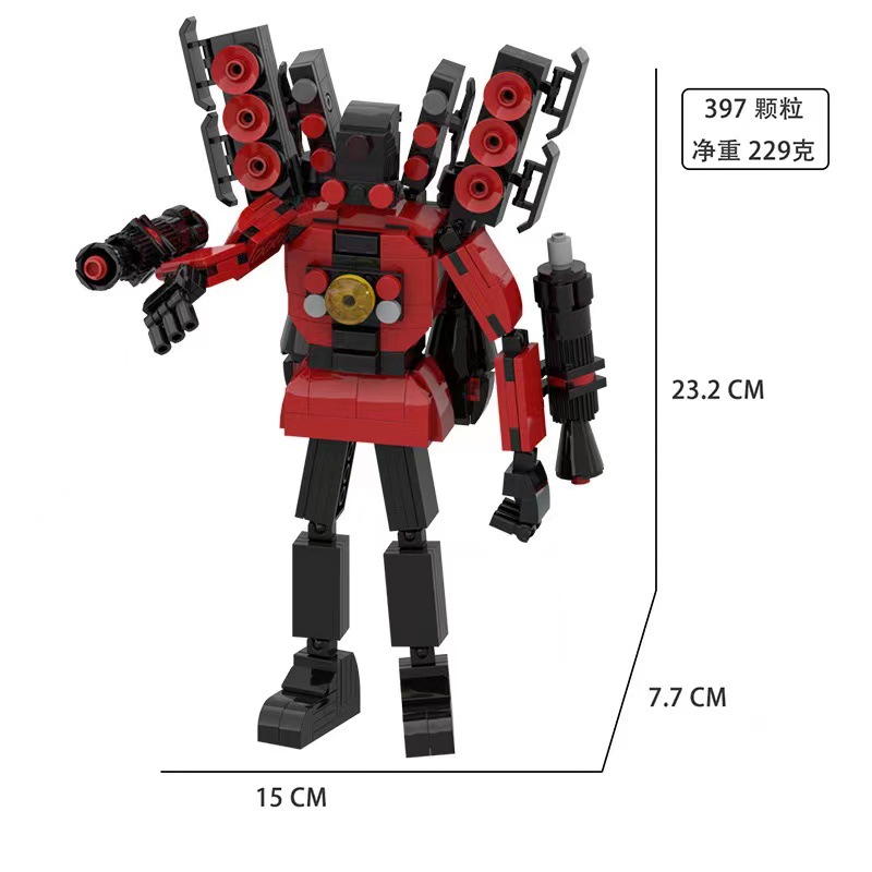 [Nuevo] Skibidi WC man building blocks Dark Audio man War Hammer Titan Monitor man building blocks