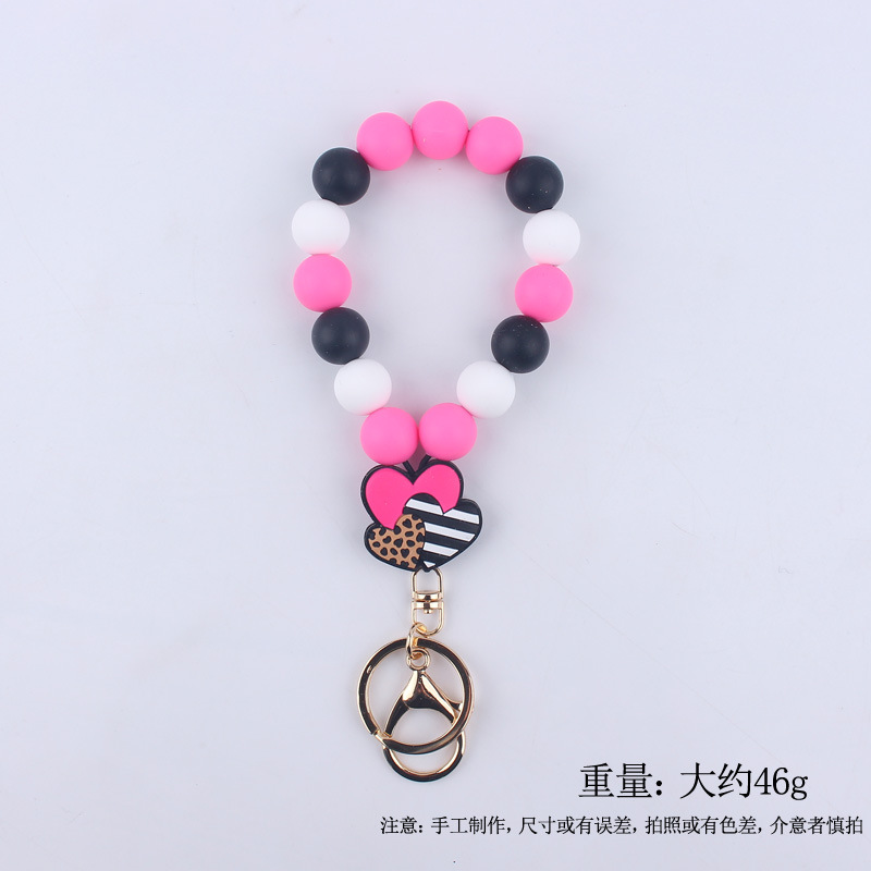Cute Heart Shape Silica Gel Valentine's Day Women's Keychain display picture 3