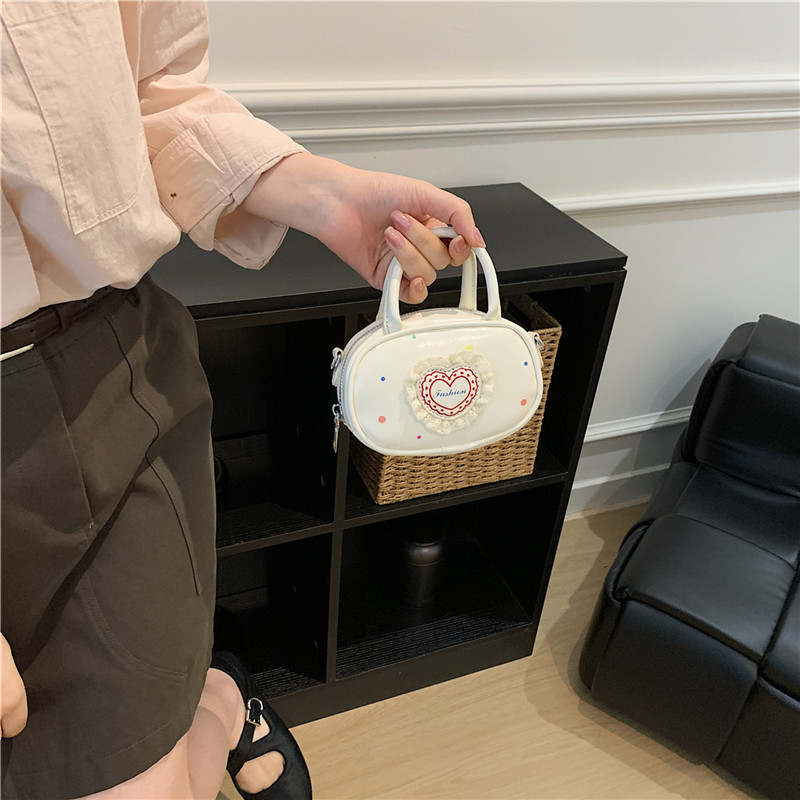 Bolsas de niños de encaje dulce, bolsas de mano de chicas, ondas de color extranjero, mini bolsas de hombro para hombres y mujeres