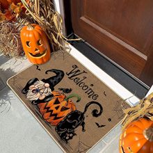 亞馬遜TEMU新款萬聖節地墊入戶門墊浴室吸水墊節日裝飾地毯可貼標