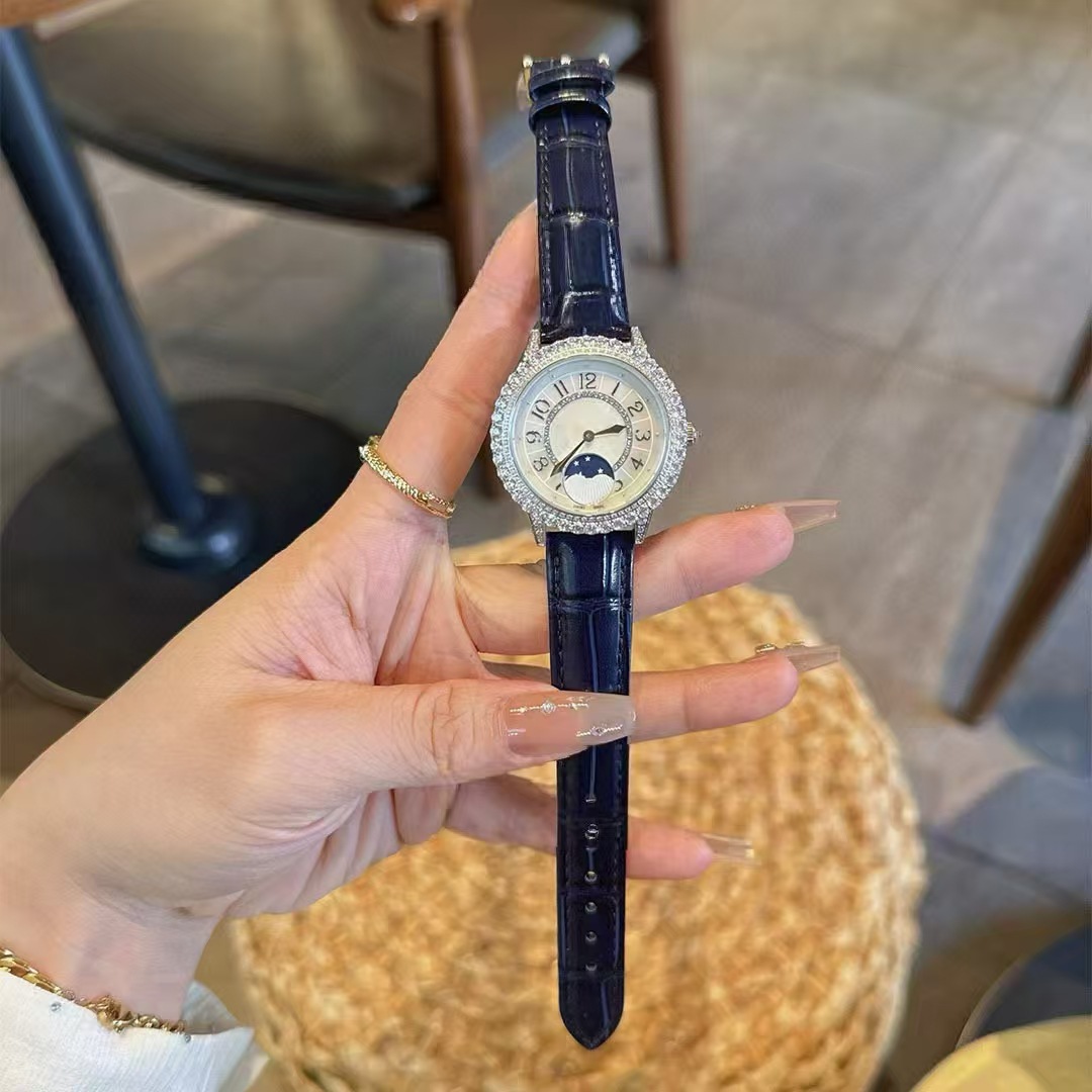 Arf Factory High-Quality Date Master Style Moon Phase Quartz Watch Langjia Calendar Model Heart Moon Women's Watch Swiss Wristwatch