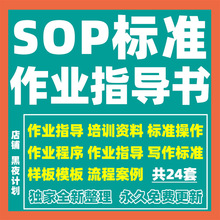 工业培训标准操作作业SOP编写指导书工程流程PPTPIE模板制程手册