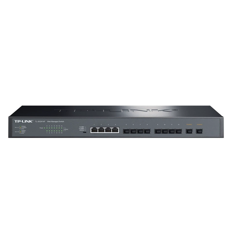 TP-LINK Pulian TL-SG2414F полный гигабитный 4 сетевых порта + 10SFP оптический порт, сетевое управление по веб-интерфейсу, коммутатор