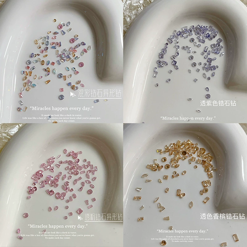 5A лед через циркон маникюрная сетка для бриллиантов