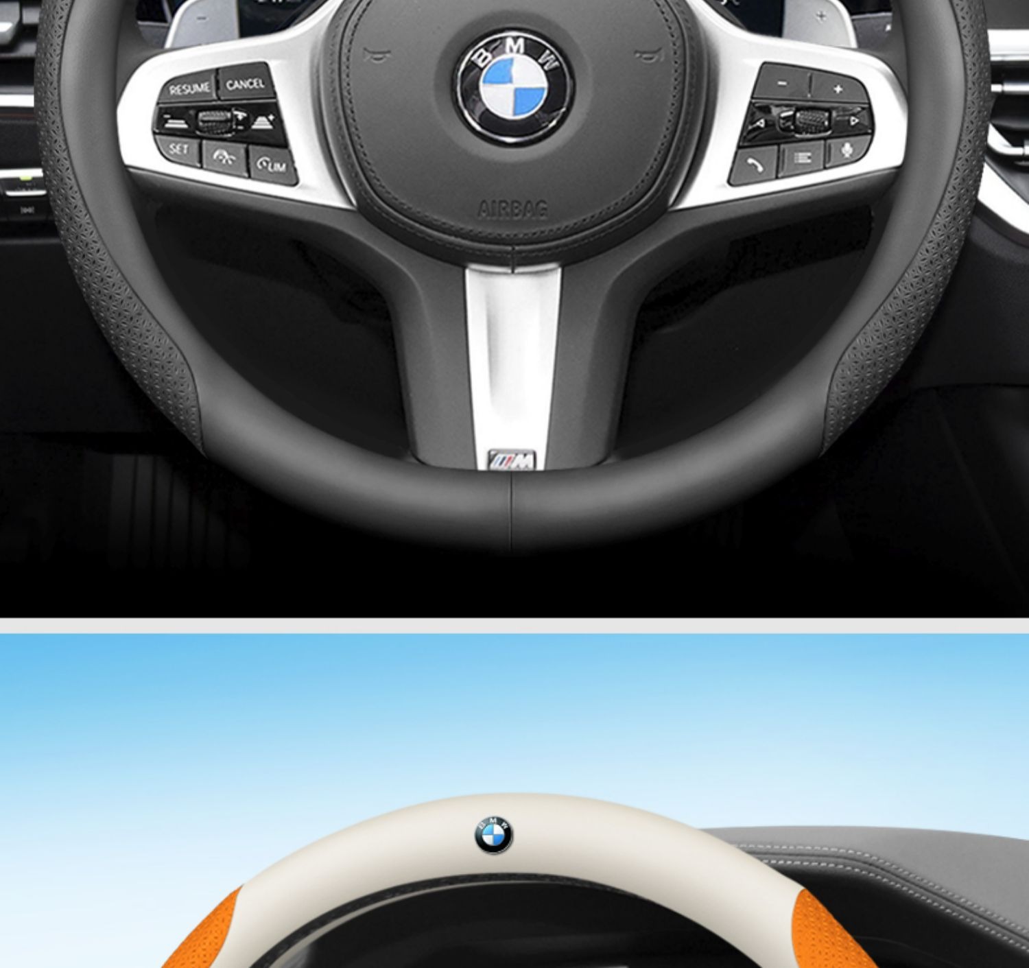 Suitable for BMW steering wheel cover suede new 5 series 3 series 4 series 1 series X1X2X3X4X5X6 handle cover four seasons cross-border