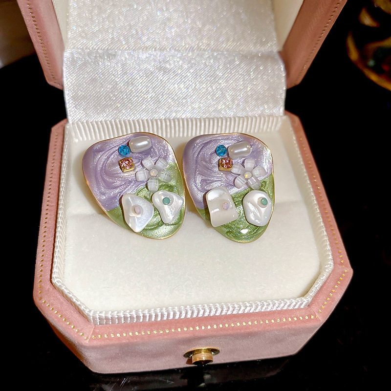 39 # Aguja de plata-Púrpura-Verde