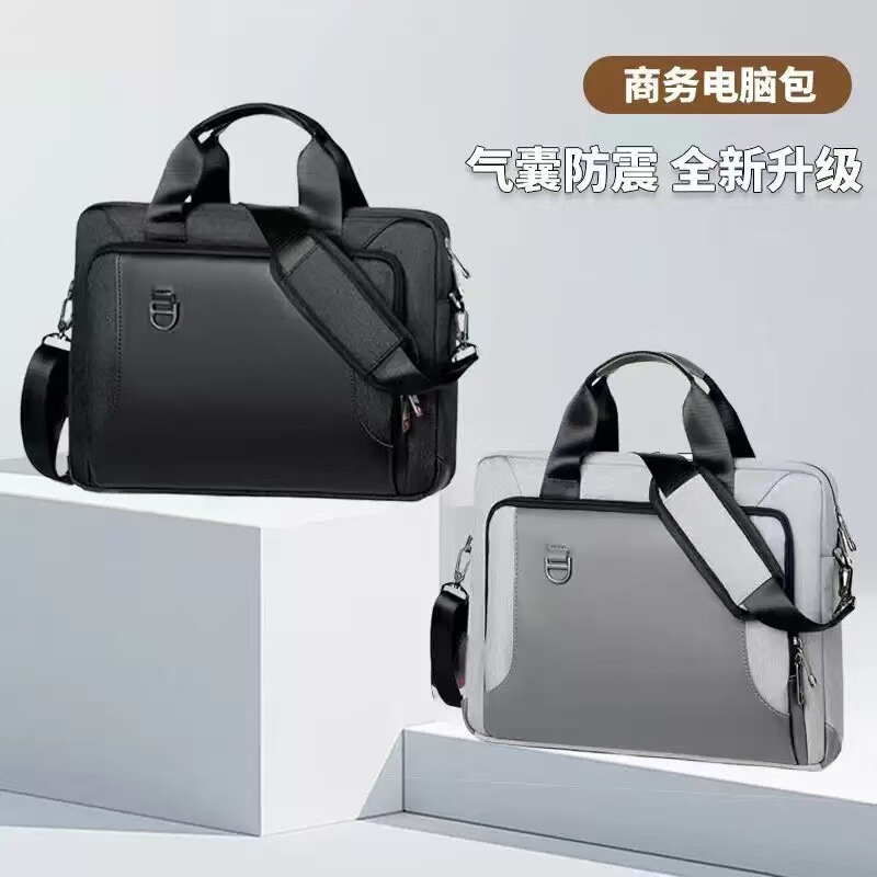 Cross-Border Business Computer Bag, Portable Men's Large-Capacity Shockproof Shoulder Bag for Laptop 16/ 18inch Large-Capacity Briefcase