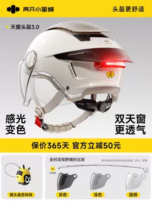 Motosiklet kaskı (dəbilqə) – Motorcycle Helmet for Men and Women - 30-swan-tail-light-model-color-changing-short-mirror-uv-blocking-rate-99-sand-khaki