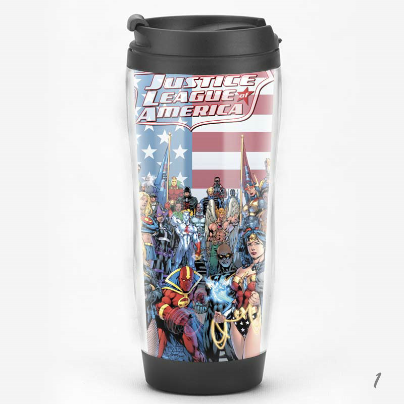 Meiman Gift Justice League Copas de agua de doble capa con souvenirs de acero inoxidable