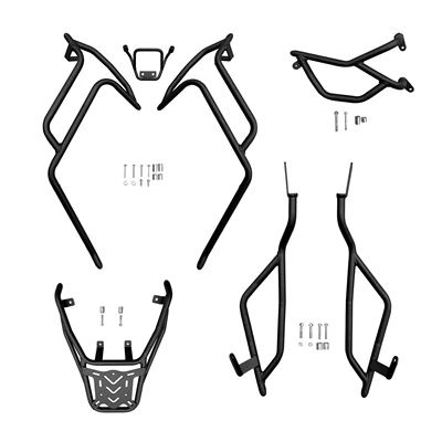 Motorcycle bumper – thickening - frosted-black-carbon-steel-front-bumper-rear-bumper-exhaust-bumper-rear-shelf