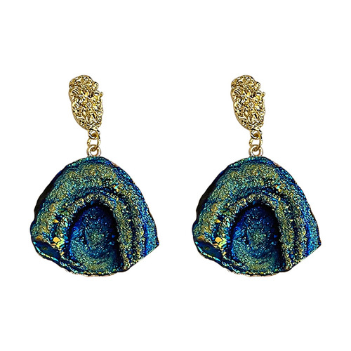 Silver Needle Love Flower Geometric Irregular Earrings Internet Celebrity Fashion Design Earrings Korean Retro Pearl Earrings