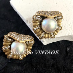 小衆耳飾り中古不規則ジルコン銀針ピアスファッション優雅高級感馬貝真珠イヤリング女