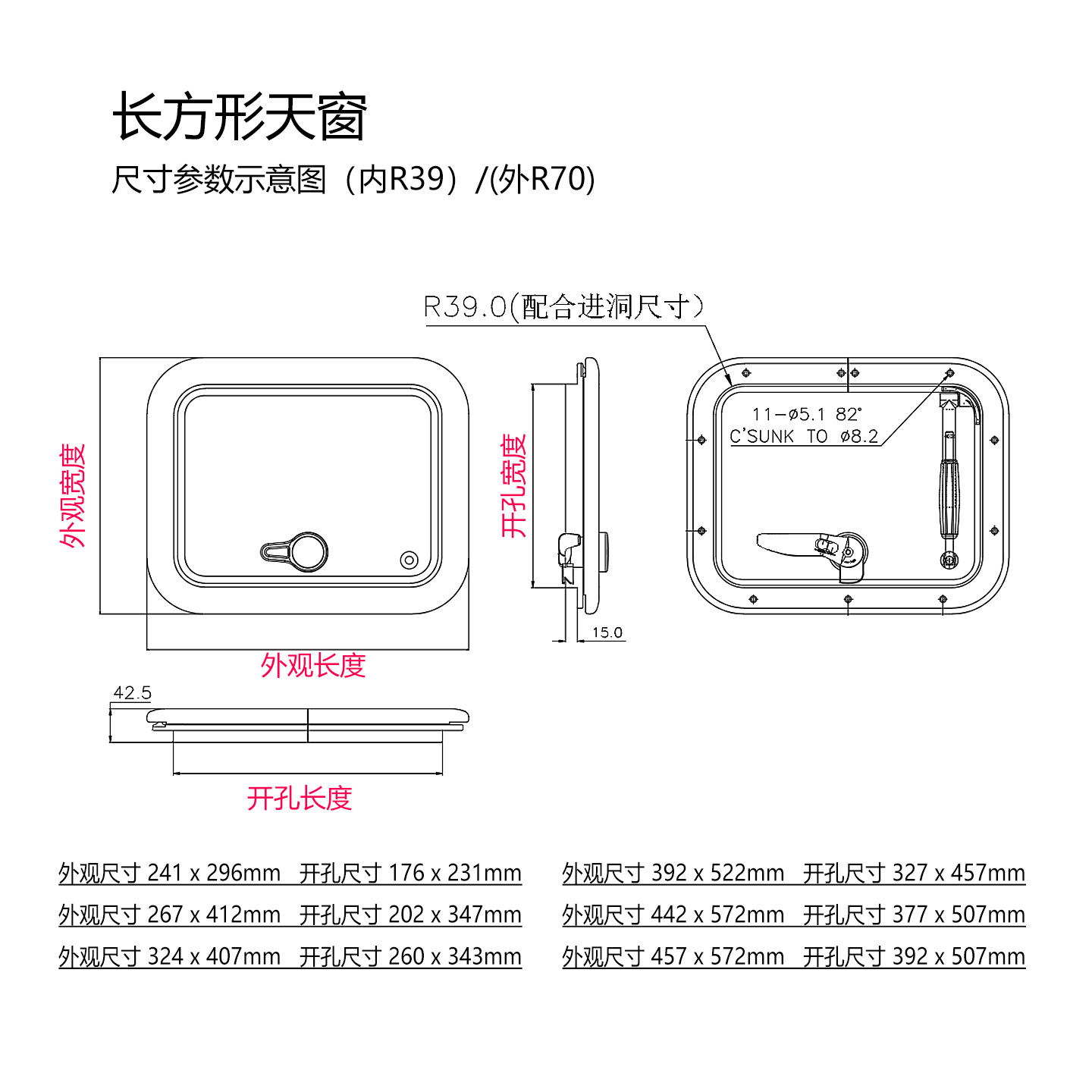 开窗长