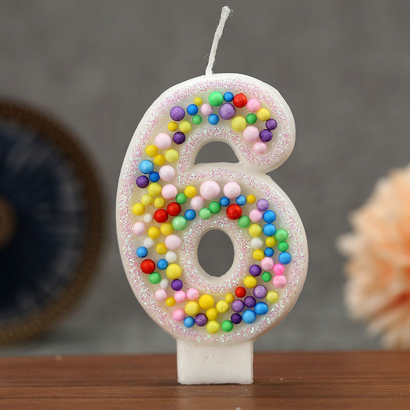Velas de cumpleaños numéricas 0-9 con diseño de bolas, para Temu, Amazon, AliExpress – Mayorista de Yiwu
