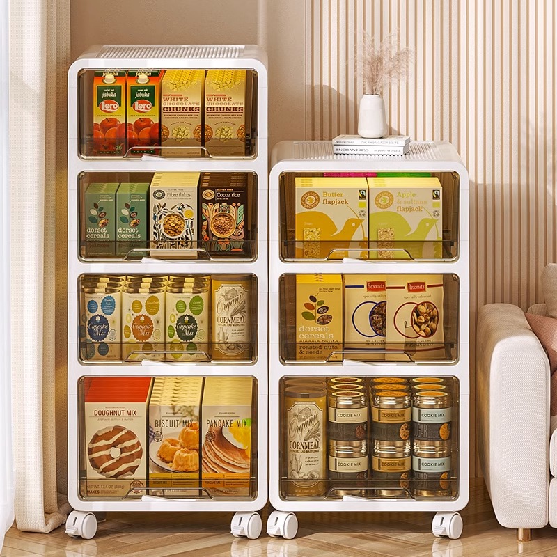 Drawer-type Storage Cabinet Multi-layer Movable Snack Cabinet Plastic Storage Cabinet Household Storage Cabinet Toy Storage Box