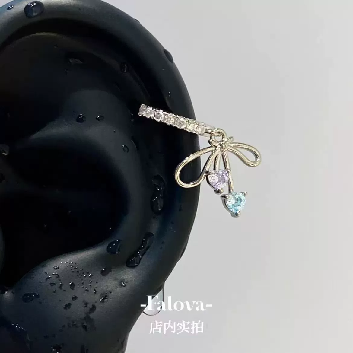 Милые серьги мелкого дизайна с бантом, тренд сезона