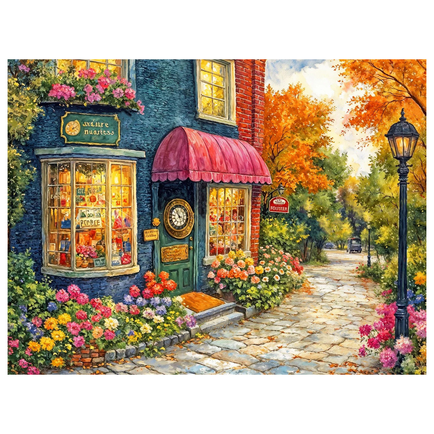 Diamante 5D dibujo de paisaje lleno de diamante cómic cabina bordado de diamantes diy redondo bordado de diamantes dibujo de diamantes a mano decoración para el hogar