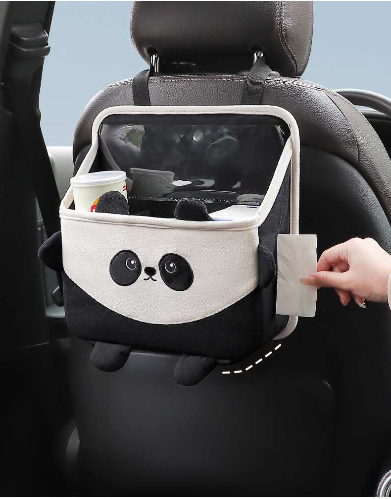 Trash Can Multi-Functional Bag Cartoon Car Seat Back Hanging Storage Box_voghion.com