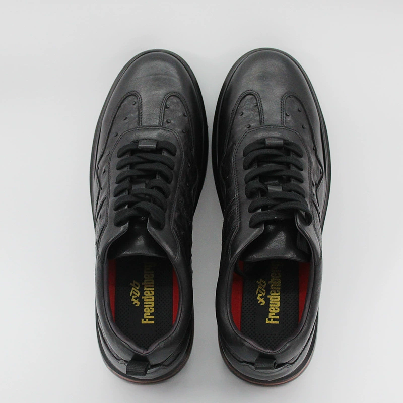 Весенние новые легкие роскошные мужские повседневные туфли из кожи страуса кожаные туфли легкие мягкие кожаные туфли