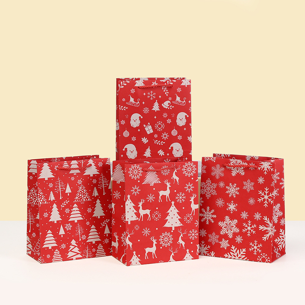 圣诞节派对礼物包装袋礼品袋手提袋纸纸袋圣诞节礼品袋批发