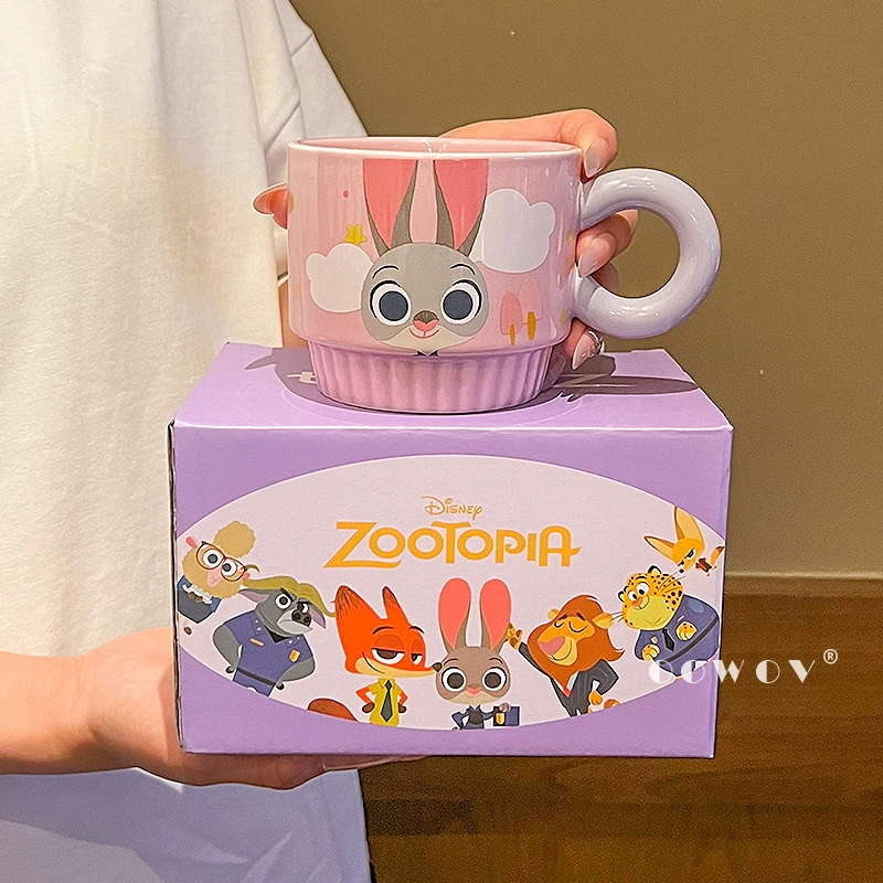 Кружка Zootopia 330 мл — керамическая кружка Nick и Judy, подарочный набор 2025