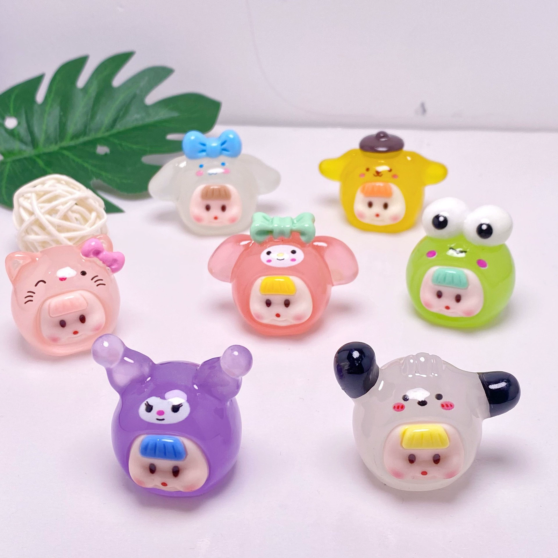 Sanrio, объёмный кремовый брелок, детская резинка для волос с аксессуарами, ручная работа