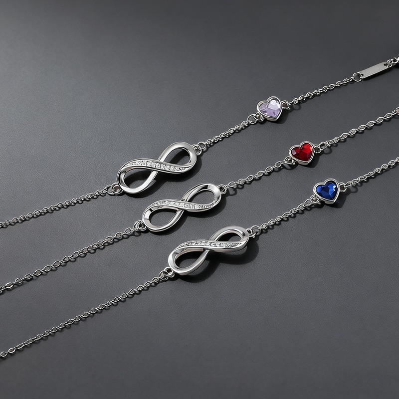 Amazon Aliexpress Elegant Fashion Bracelet Love Infinity Symbol 925 Silver Jewelry Cross-Border Wholesale Hot-Selling Item for Women Amazon Aliexpress Elegant Fashion Bracelet Love Infinity Symbol 925 Silver Jewelry Cross-Border Wholesale Hot-Selling Item for Women