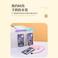 Утолщенная водонепроницаемая сумка для мобильного телефона 70% off года, очень прозрачная, с сенсорным экраном, одноразовая, для плавания на открытом воздухе, подушка безопасности с воротником-стойкой, непромокаемая для гонщика