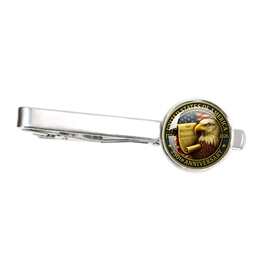 美国250周年设计复古纪念品16MM时光宝石字母领带夹欧美饰品TH004