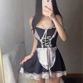 纯欲可爱日系女仆制服大码胖妹妹情趣内衣性感校园女佣服诱惑睡衣