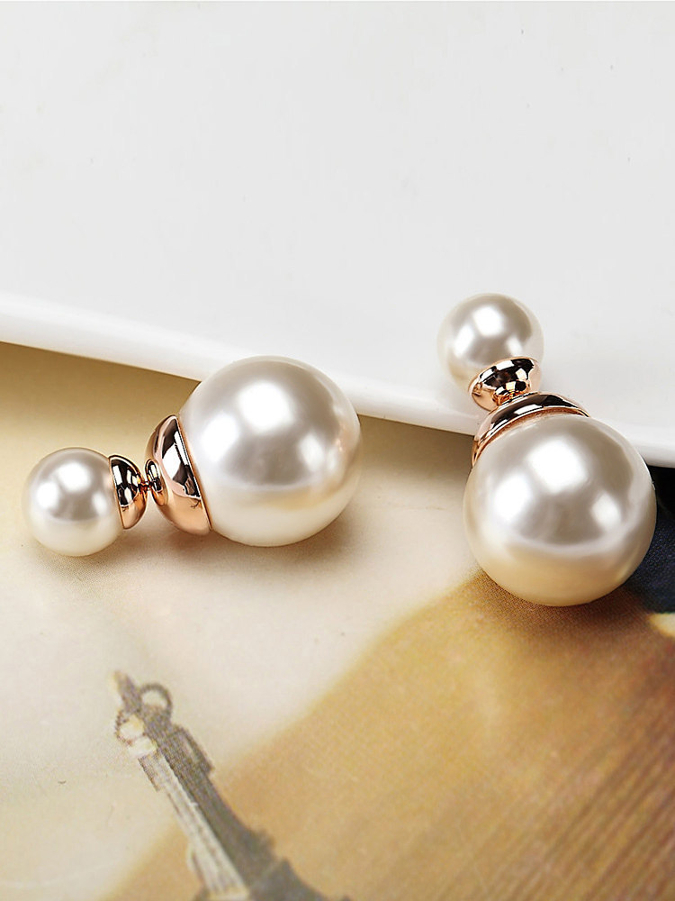 925 sterling silver pearl earrings femal...