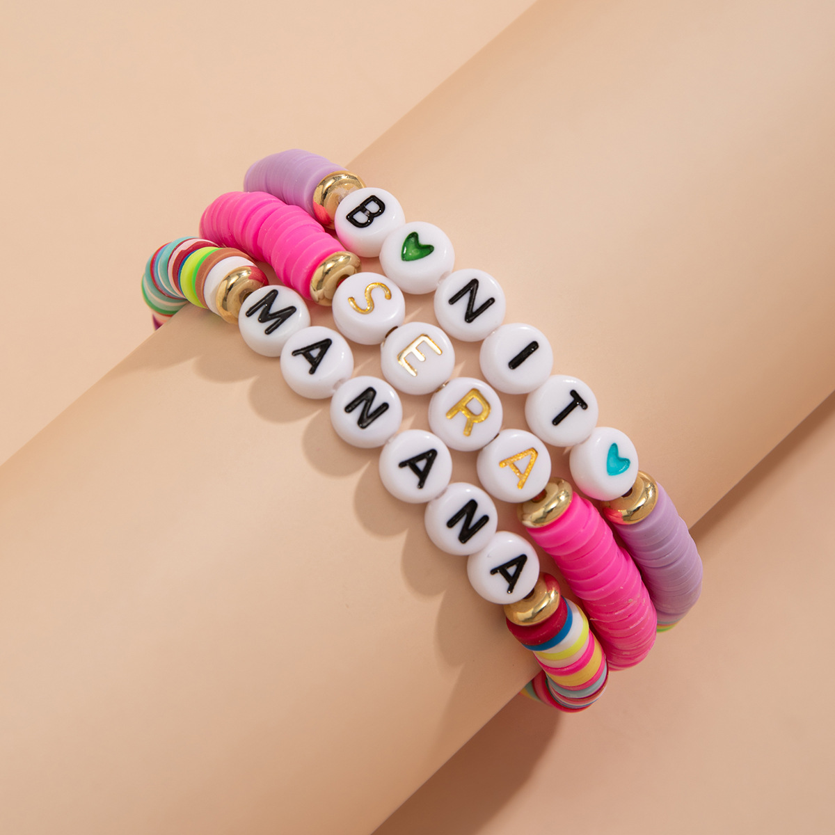 Simple Style Letter Soft Clay Women's Bracelets display picture 13