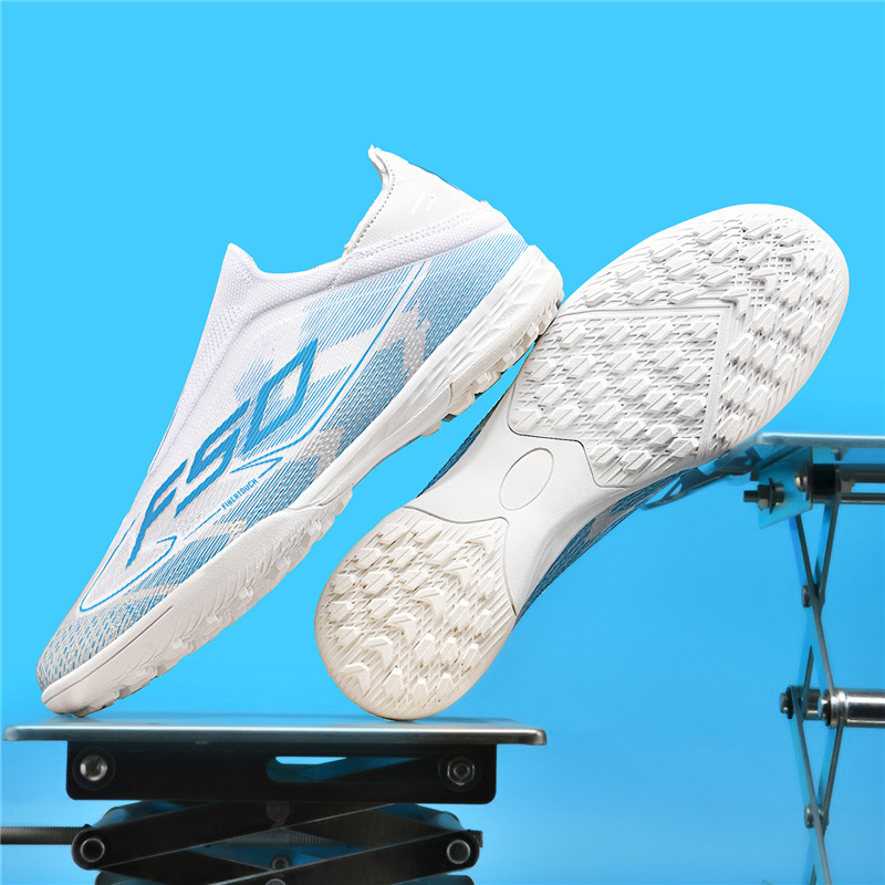 Zapatillas de Fútbol Infantil Sin Cordones de TPU y Caucho Ligeras y Flexibles para Césped Natural y Artificial image 15