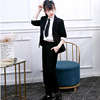 Black colored autumn classic suit, 2022 collection, western style, suitable for teen