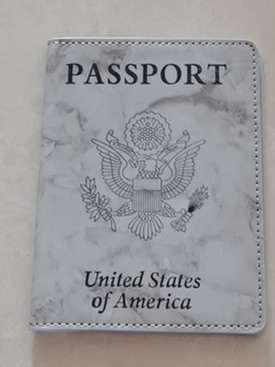 En stock envío gratuito cubierta de pasaporte americano multi-funcional bolsa de pasaporte cubierta de la Tarjeta de pasaporte caja de cuero de almacenamiento integrado pasaporte