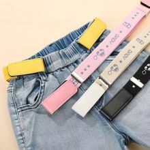 儿童懒人腰带时尚青少年皮带学生弹力卡通图案小学生裤袋休闲