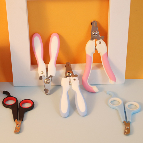 Pet nail clippers manufacturer directly approves polished pet nail clippers set for cats and dogs stainless steel pet nail clippers