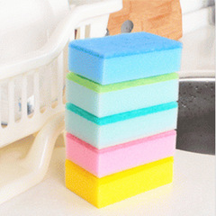 Colored two-sided sponge for washing dishes, kitchen scrubber, cleaning sponge block, magic scrub for pots and pans, dishcloth