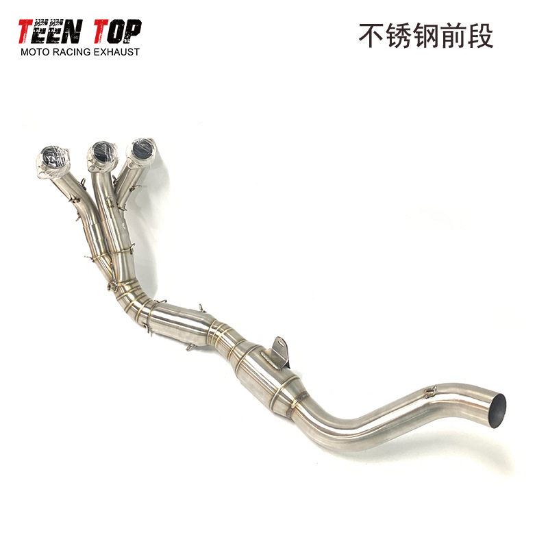 Yamaha Mt09 Motorcycle Titanium Alloy Exhaust Fz09 Modified Stainless Steel with Catalytic Converter Front Section Yoshimura