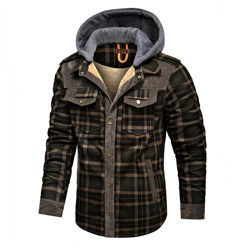Jacket, Japanese‑style cotton, increased thickness, hooded casual, sizes XS–XXXXL