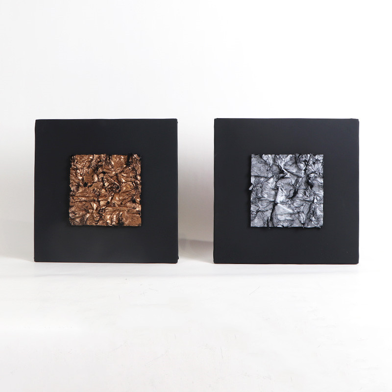 Modern Simple Light Luxury Model Room Display Cabinet Decorative Art Leather Gold-plated Fabric Hanging Painting Design Display Jewelry