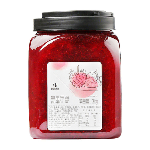 Dunhuang Strawberry Jam 3kg Concentrated strawberry jam containing large pulp raw materials for catering milk tea shops