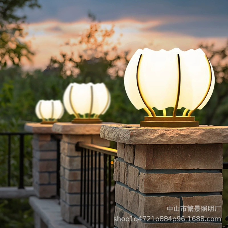 Фонарь двери на открытом воздухе Солнечный внутренний двор стенд столб светильник садовый столб светильник сельской виллы двор столб светильник