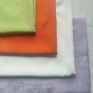 复古枫叶人棉提花布料亲肤舒适 服装连衣裙旗袍汉服手工diy面料