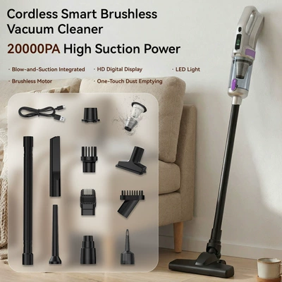 vacuum cleaner, portable household vacuum, Tozsoranlar - cy-301-brushless-high-suction-silver-purple-extended-rod